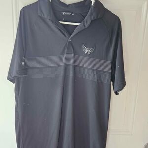 Levelwear Washington Capitals Mens  Medium Black Mason Copper Short‎ Sleeve Polo
